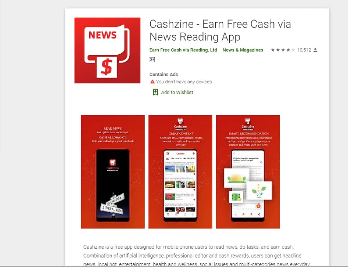 Ưu/nhược điểm của app Cashzine